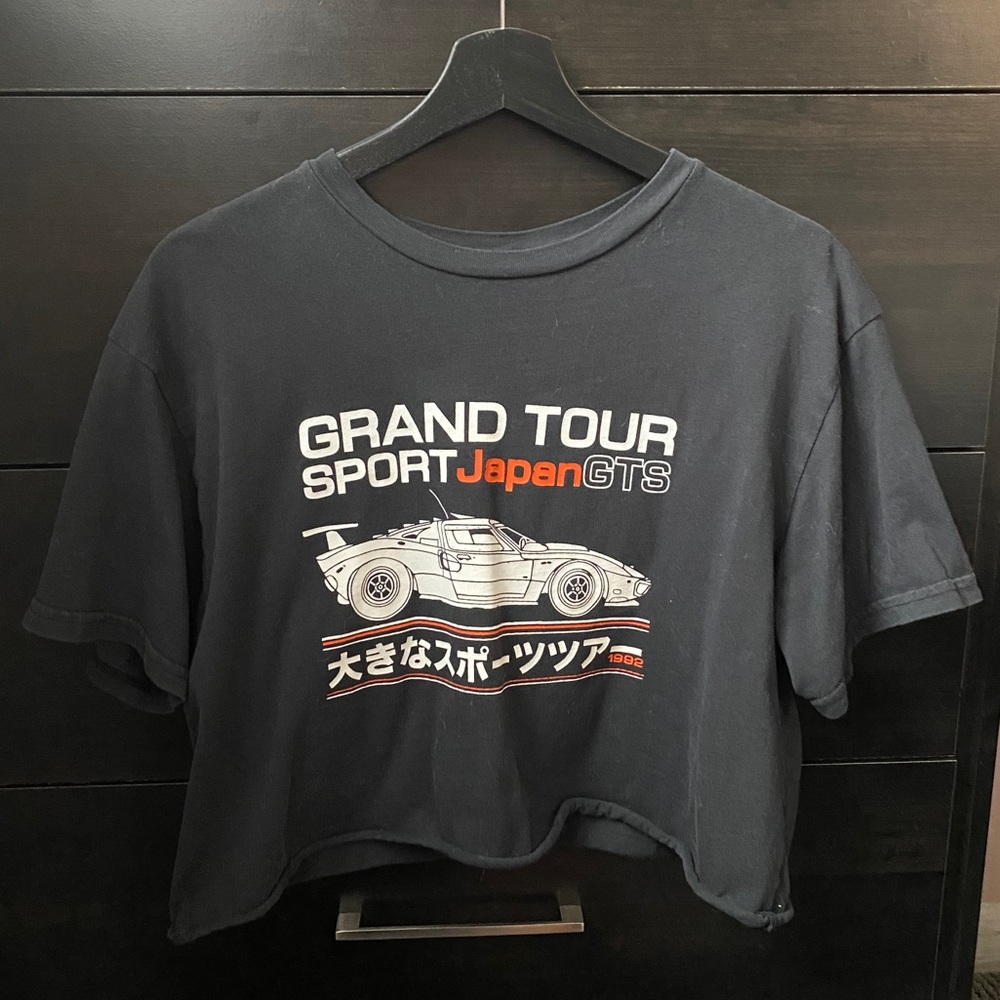 Cropped Oversized Brandy Melville Graphic Tee